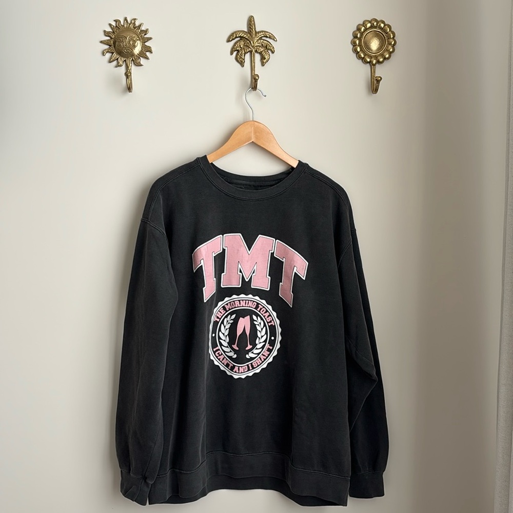 The Morning Toast Sorority Pigment Black Crewneck